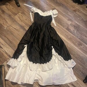 Alfred Angelo Black and White Maxi Dress